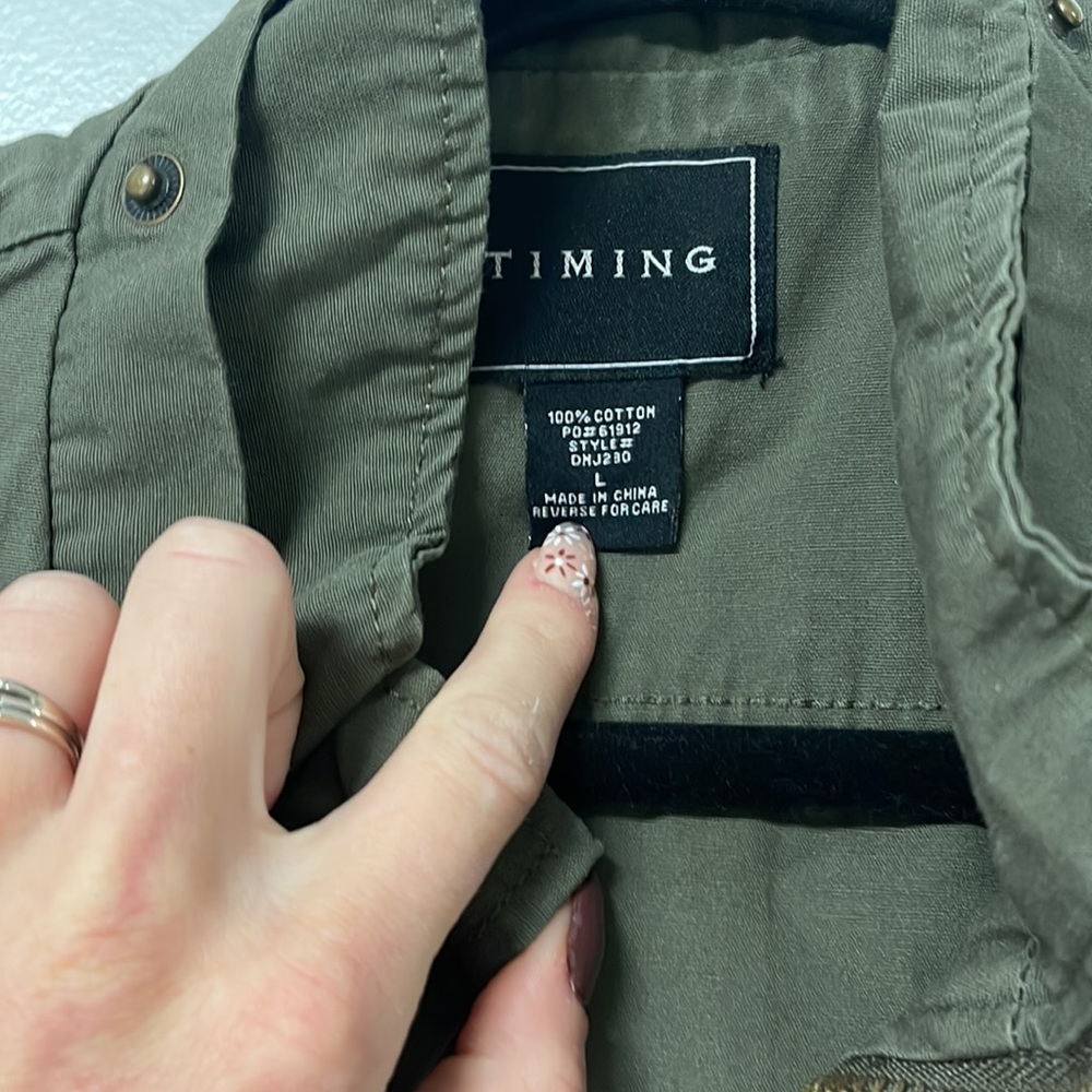 Timing Olive Green Utility Jacket - image 2
